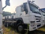 10 Wheeler Used Tractor Truck HOWO Truck Head 376-420HP with Tubeless Tire