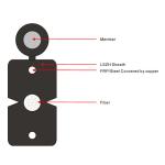 Factory price 1,2 Core FTTH G657A1 G657A2 Flat Drop Fiber Optic Cable