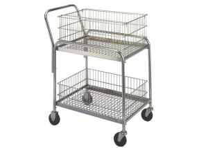 Quality 33&quot;L X 20&quot;W X 37-1/2&quot; Rolling Mail Cart 200 Lb Load Capacity Removable Baskets wholesale