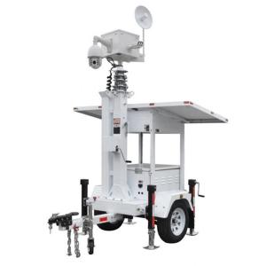 Quality Mobile Solar Surveillance Trailer Security camera trailer For Construction Works wholesale