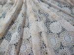 White Cotton Polyester Lace Fabric Thick Geometric Burnout Lace for Dress