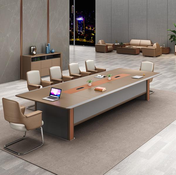 Modern Wooden Luxury Conference Rectangle Panel Table Office Furniture Table For