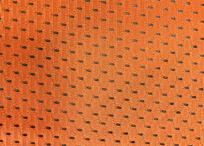 110GSM Polyester Mesh Fabric For Sports Wear Lining Traffic Safety Clothes Neon Orange