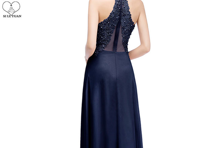 Lace Floral Wedding Bridesmaid Dresses Beading Multi Color Transparent Back