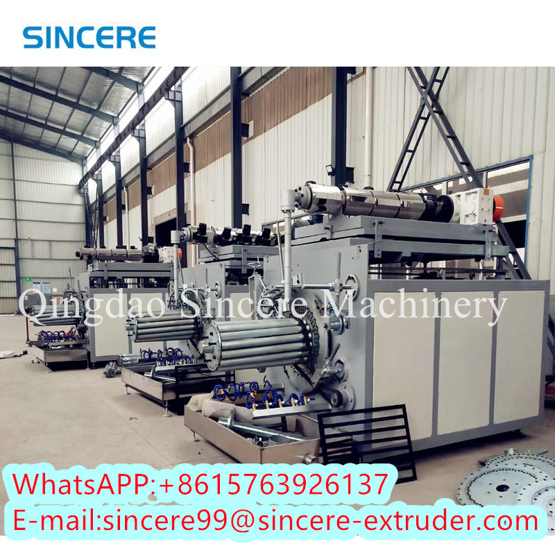 PE / HDPE / PP Double Hollow Wall Spiral Wound Pipe Machine Line