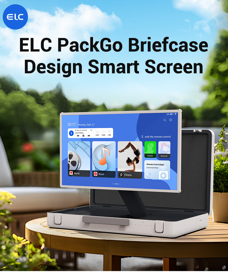 ELC Packgo Portable In Cell Touch Smart Tv Android 12 Smart Tv Briefcase