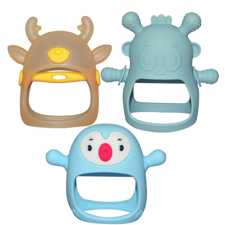 Dinnerware Type Silicone Baby Teether Non Toxic Smooth Surface