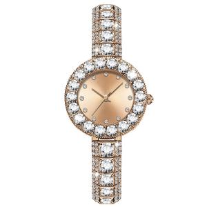 Quality Fashion Light Luxury Women Quartz Wrist Watch With Diamond Waterproof wholesale