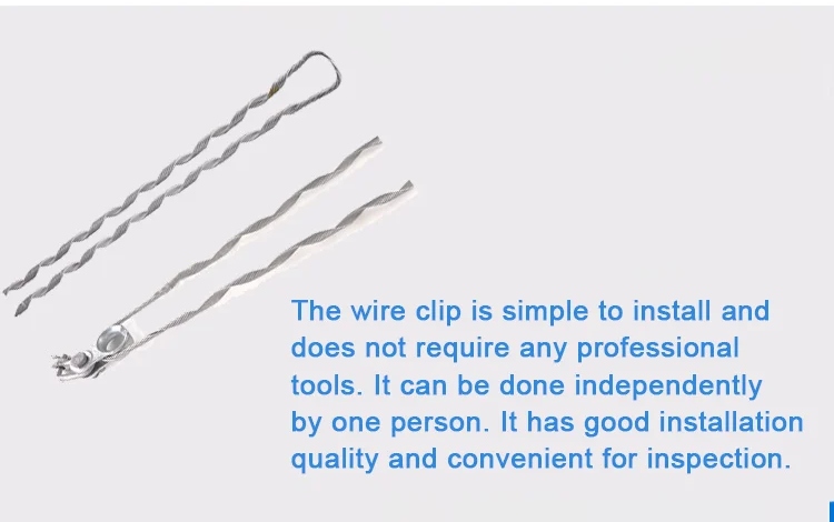 Overhead Steel Pre-Twisted Cable with Aluminum Fiber Optic Anchor Tension Wire Clamp