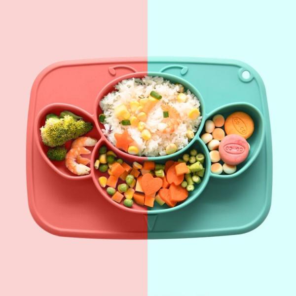 Suction Cup Children Tableware Plates Dish Baby Silicone Crockery Toddlers