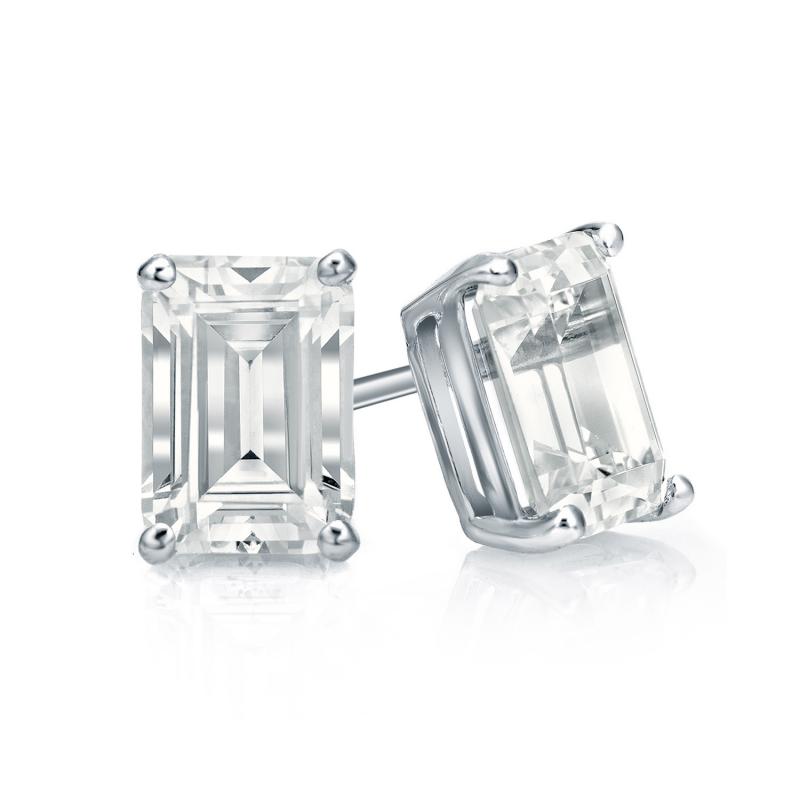18K Gold Plated 925 Sterling Silver Pave CZ Women's Huggie Earrings CLASSIC Style