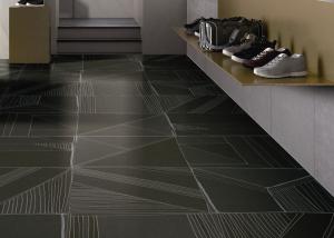 Quality 1200 X 1200 Carpet Look Porcelain Tile / Wall Black Modern Carpet Tiles wholesale