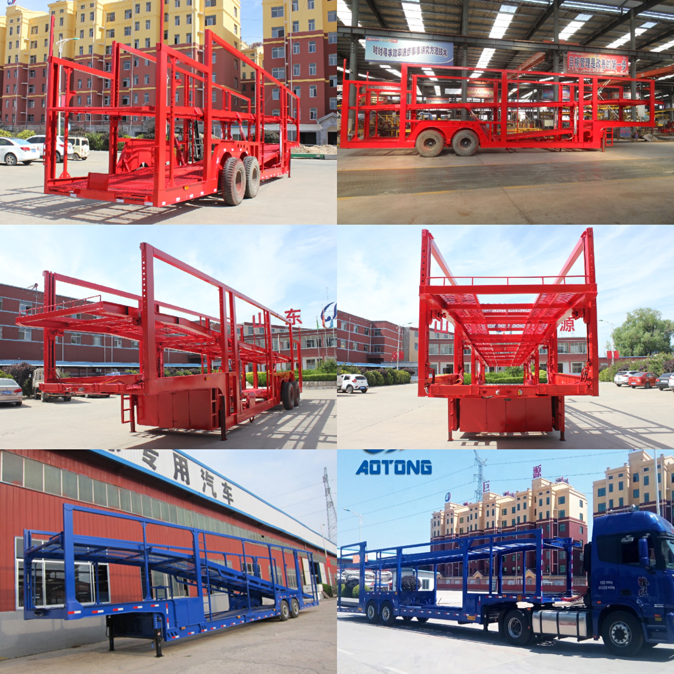 2 Axles Hydraulic Lifting Double Floors Car/SUV Hauler Truck Trailer for Cars Carrier
