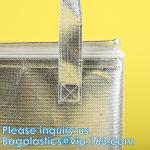 Aluminum Cooler Sealed Insulated Bag, Handle Thermal Lunch Bag, Hot Cold Bag,