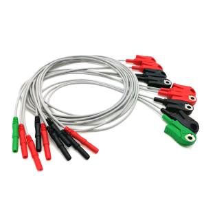 Quality D Type ECG Electrode Leadwire 0.6m 9 Lead Grabber TPU EKG wholesale