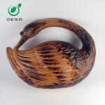 ISO9001 Shell Leather And Wood Bag Handmade Carving Artwork