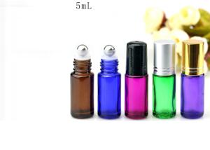 Quality Essential Oil Frosted Glass Roller Bottles 4ml 6ml 8ml 10ml With Stainless Steel Roller wholesale