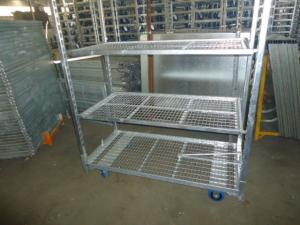 Quality Display Nylon Wheel 1900mm Galvanized Flower Trolley wholesale