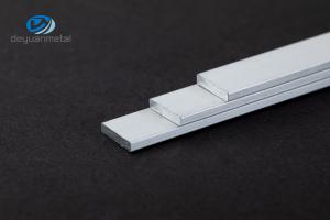 Quality 6063 Aluminium Flat Profile 5mm Extruded Rectangular 160Mpa Tensile wholesale