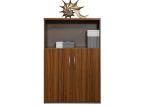 Melamine Office File Cabinets Golden Walnut Color Free Combination Low Noise