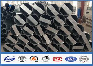 Quality 40FT 11900MM One Section power transmission poles galvanized steel post wholesale