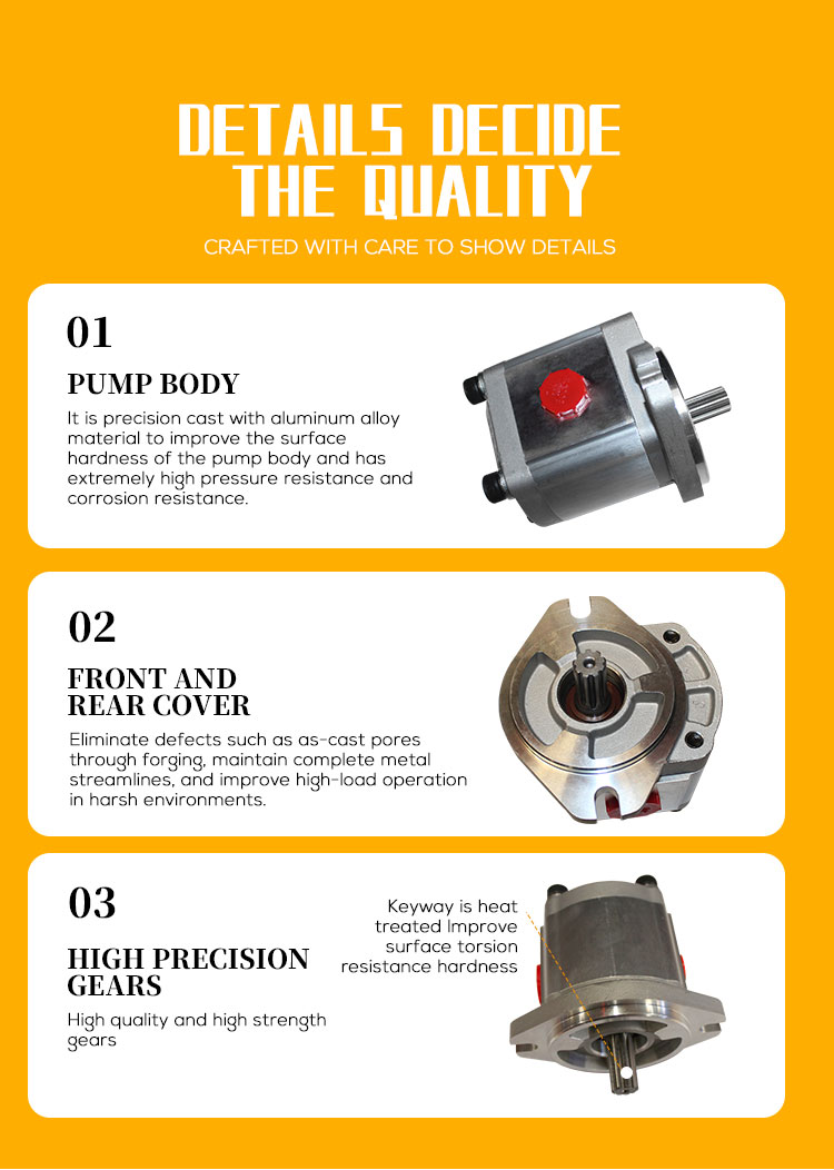 Restaurant High Pressure Pump Gear Pumps Hydraulic Oil Pumps for Road Roller