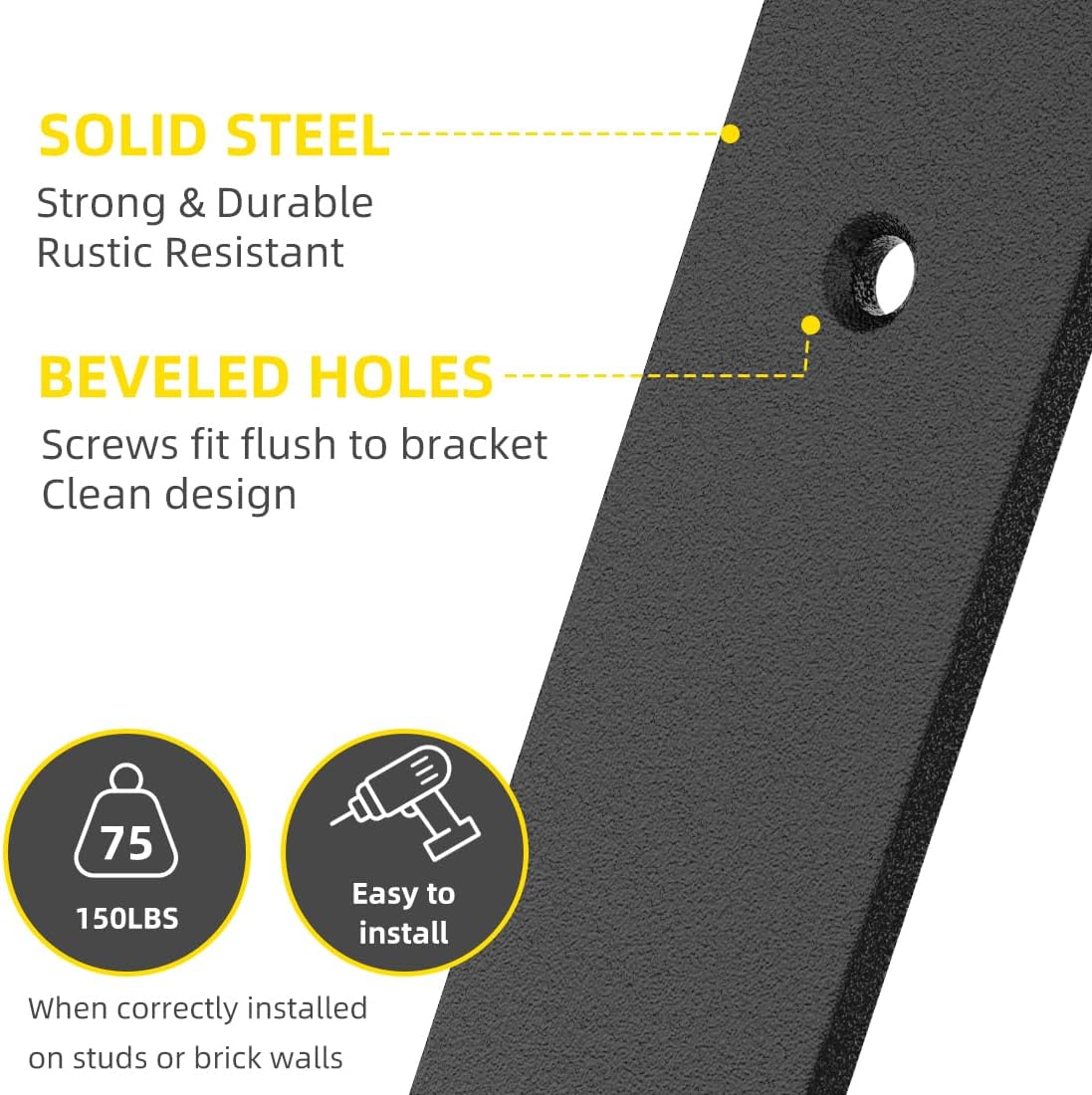 ISO9001 Rohs CE 16949 Carbon Steel Floating Shelf Brackets for Wall Support System