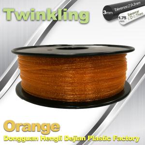 Quality MSDS Twinkling Orange 3D Printer Filament 1.75mm Filament For 3d Printer wholesale