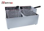 11L Double Oil Tank Electric Fryer Table Top Fryer Snack Food Kitchen Equipments