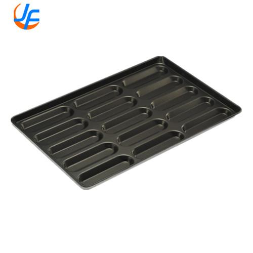 RK Bakeware China Foodservice Commercial Slicone Glazed Hot Dog Bun Pan For