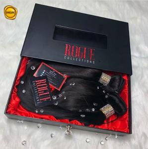 Quality 280mm Hair Extension Packaging Box Glitter Hair Bundle Packaging wholesale