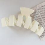 Matte Plastic Hair Accessories Claw Clips Solid Color Wavy Gripping Heat