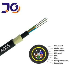 Quality ISO9001 144 Threads Span 100m ADSS Fiber Optic Cable wholesale