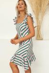 hot selling new design dress women stripe print summer dress