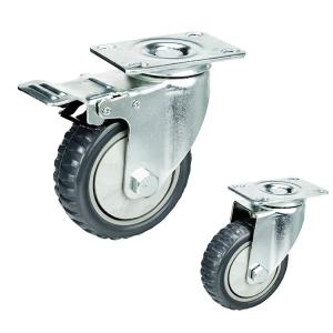 Quality 80KG Loading 125mm Medium Duty Casters With Dust Cover wholesale