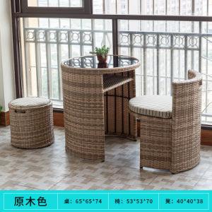 Quality Eco Three Piece Rattan Furniture Waterproof Outdoor Dining Table And Chairs wholesale