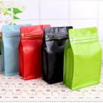 Self Sealing Aluminum Foil Kraft Zipper Pouch Bags , Eight Side Sealing Stand Up