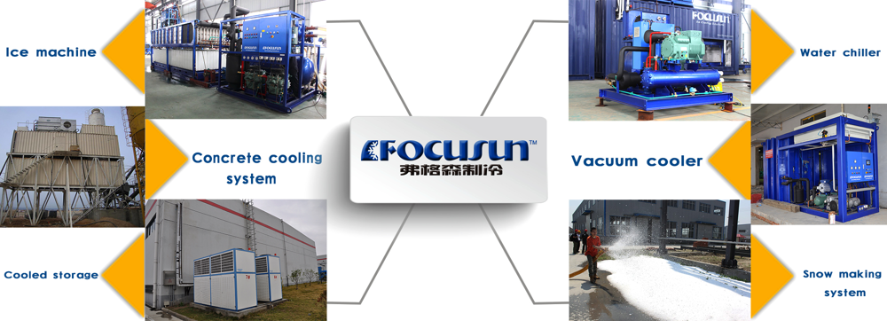 Heavy Duty Water Chiller for Industrial Concrete Cooling System 1000 KG Capacity