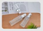 1 Ounce Glass Spray Cosmetic Pump Bottle With Silver Caps User Friendly
