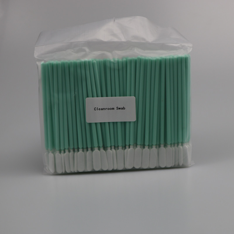 Cleanroom Disposable 102mm Length Industrial Double Layer Polyester Cleaning Swab Sticks