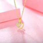 YASVITTI Wholesale 925 Sterling Silver Two Hearts Necklace Charm Custom Gold