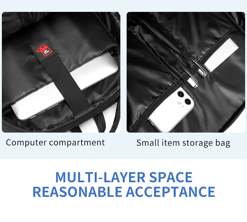 Factory hot sell travel custom logo waterproof backpack business man bag laptop backpacks