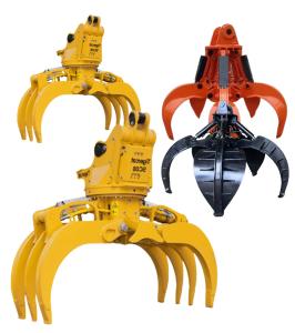 Quality Factory Direct Sale Excavator Four Finger Grapple, Excavator Attchment for 10ton 15ton 20ton Excavator wholesale