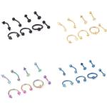 16G Titanium Anodized Stainless Steel Body Jewelry Helix Piercing Ear Eyebrow