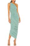 Custom Apparel Manufacturer Ladies Sleeveless Long Slanted Shoulder Party Dress