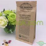 Food Grade Flat Bottom Bag Kraft Paper Bag Pouch With Heat Side Sealing 5mm