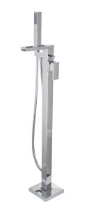 Quality Modern Floor Standing Bath Taps Brass Chrome / Brushed Gold Finish wholesale