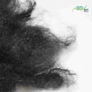 Quality Regenerated 65mm Black Dope Dyed Hollow Polyester Staple Fibers For Sofa Filling wholesale