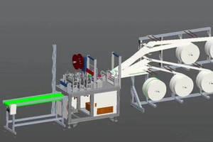 Quality Double Lanes Face Mask Manufacturing Machine , 3 Phases Cloth Making Machine wholesale