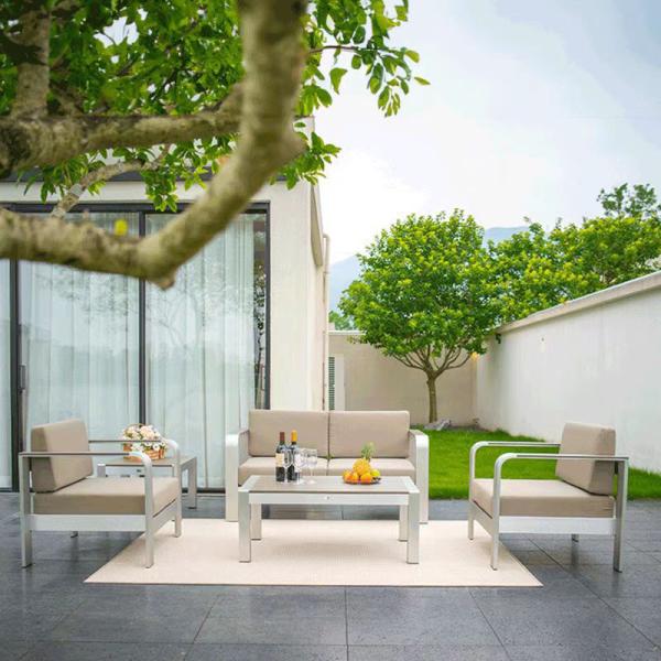 Hand Woven Garden Aluminum Sofa Set Modern Outdoor Furniture with Outdoor Foam